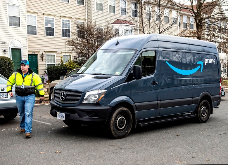 Amazon Prime delivery truck, Virginia, USA - 16 Feb 2019