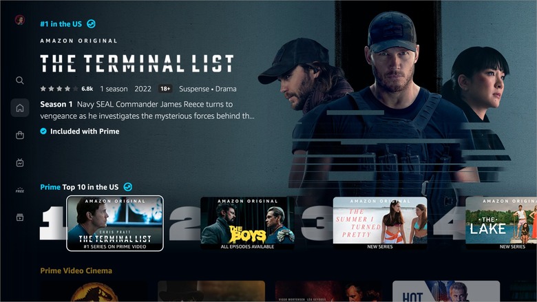 Amazon Prime Video redesign with top 10.