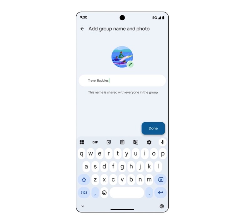 Android: Custom RCS images and names for group chats.