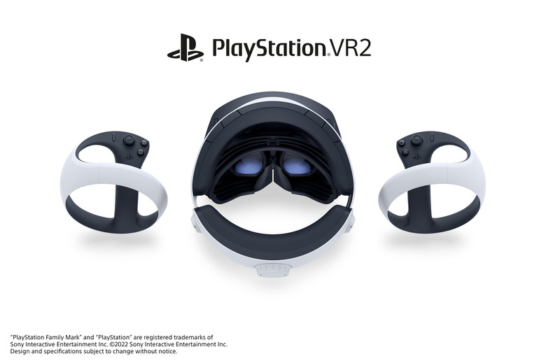 PlayStation VR2 headset and Sense controllers.
