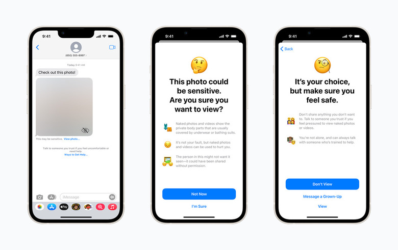 Apple's Communication Safety feature on iPhone.