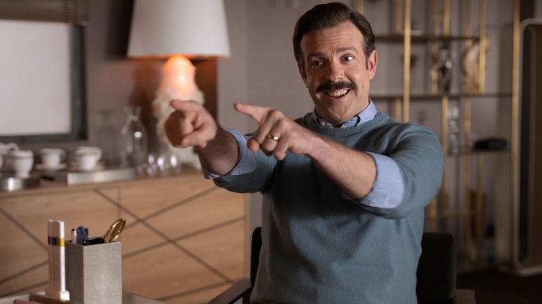 Jason Sudeikis as Ted Lasso on Apple TV+