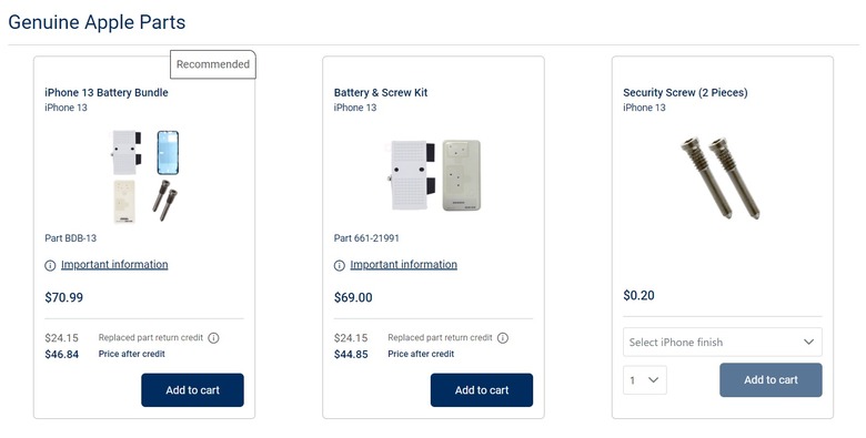 iPhone 13 parts available to buy from Apple's new Self Service Repair Store.