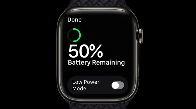 Apple Watch Series 8: Low Battery Mode.