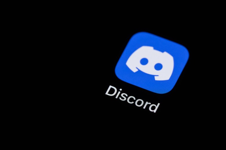 Discord logo on black background