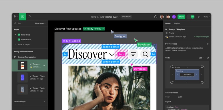 Figma's new Dev Mode
