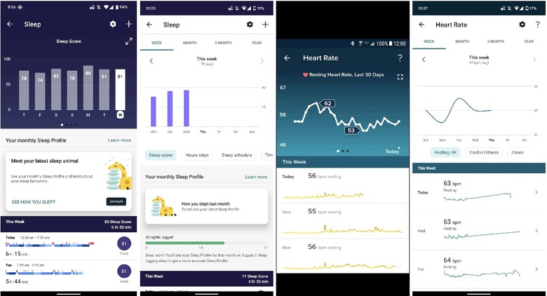 Fitbit app update with redesigned charts.