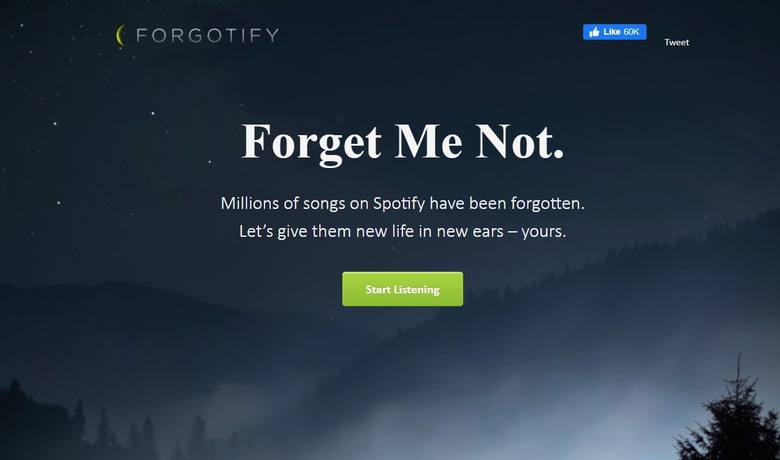 Forgotify finds songs that have never been streamed on Spotify.