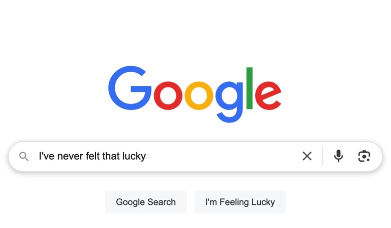 Google Search home page and the 
