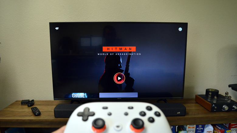Google Stadia on TV used as Feature image for best 4K Blu-ray player
