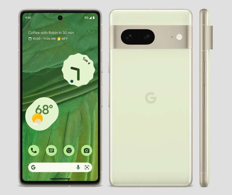 Pixel 7 design: Front and back.