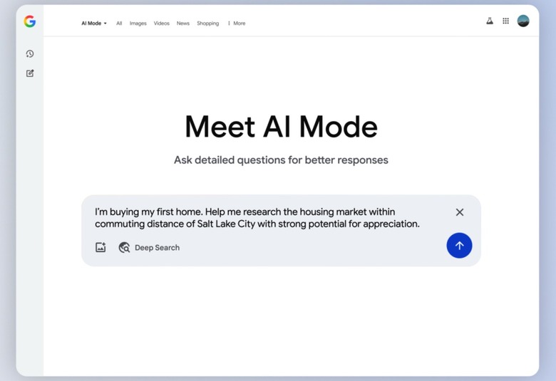 Deep Search in Google Search AI Mode.