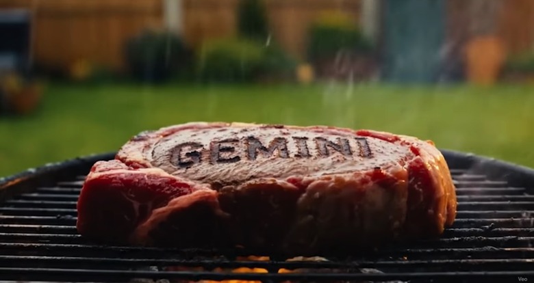 Screenshot from a Veo 3 video from Google with a screenshot in the bottom right corner.