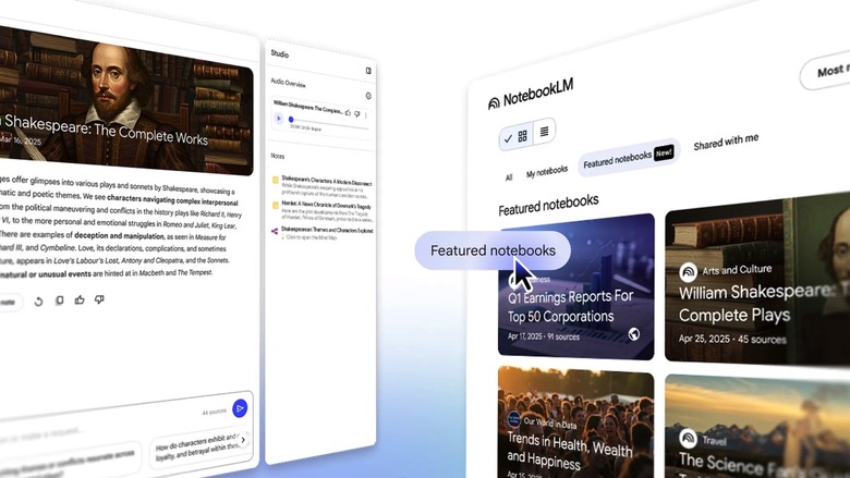 The new featured notebooks in Google NotebookLM.