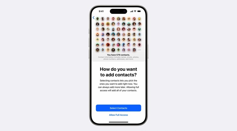 iOS 18 Contacts app