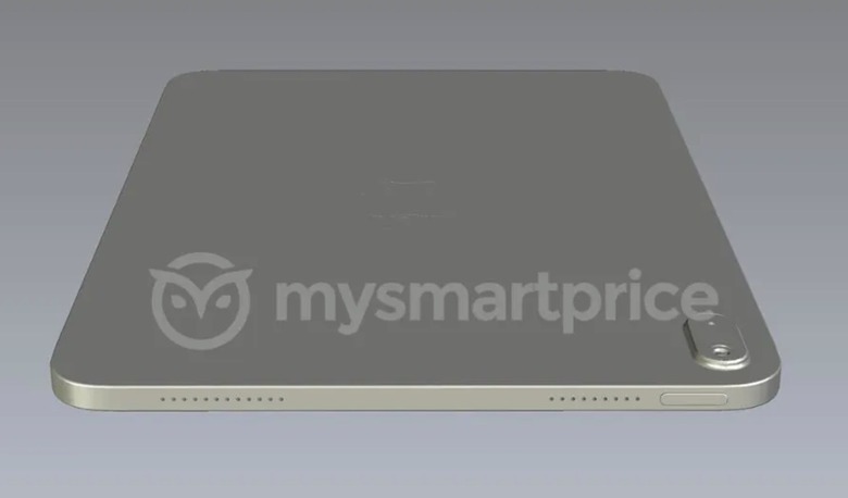 Leaked CAD render shows the iPad 10th gen's purported camera bump and lack of 3.5mm headphone jack.