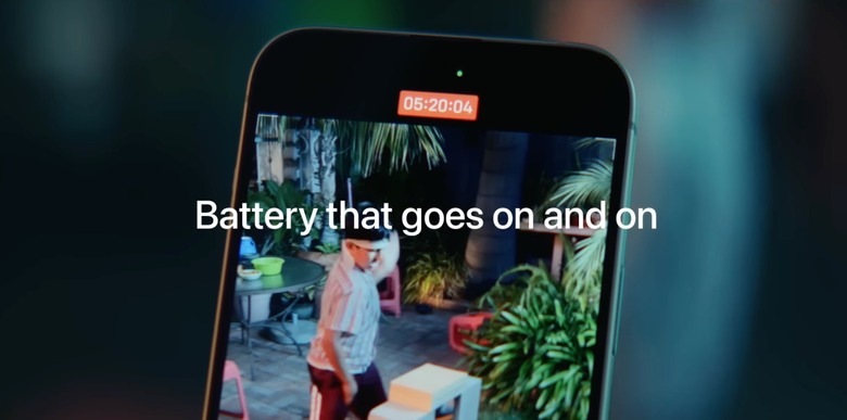 iPhone 15 Plus battery life ad