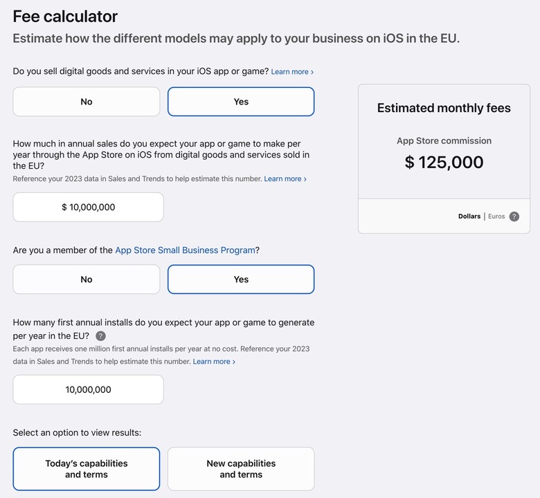 Current App Store terms.