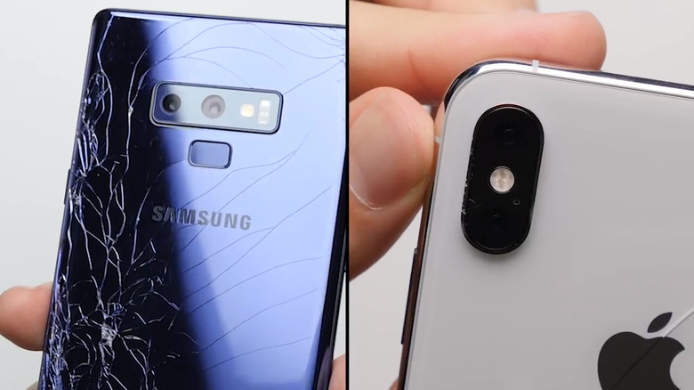 iPhone XS Max vs Galaxy Note 9 Drop Test