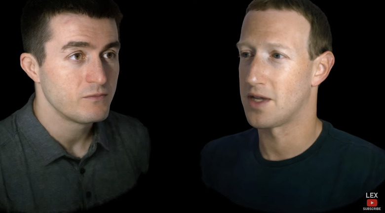 Lex Fridman interviewing Mark Zuckerberg in the Metaverse