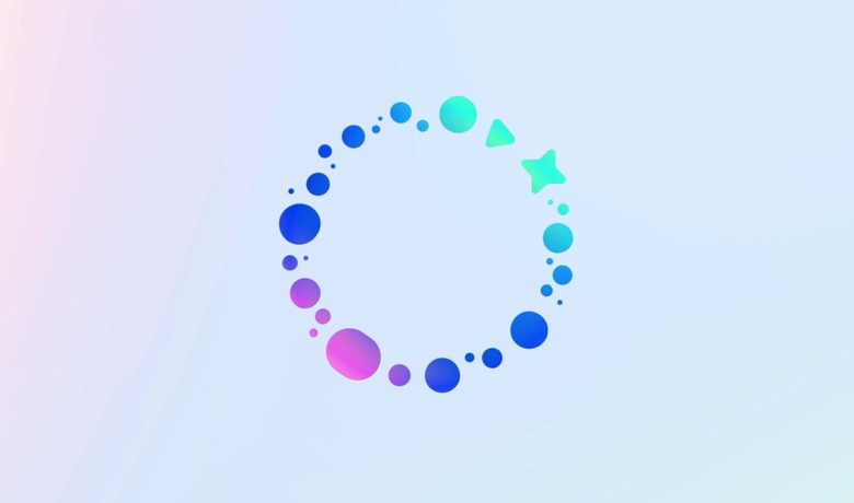 Meta AI logo animation.