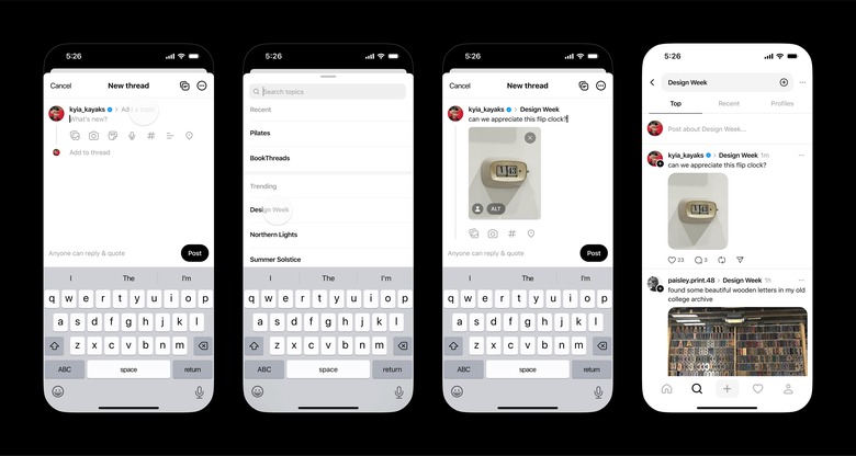Threads app screenshots