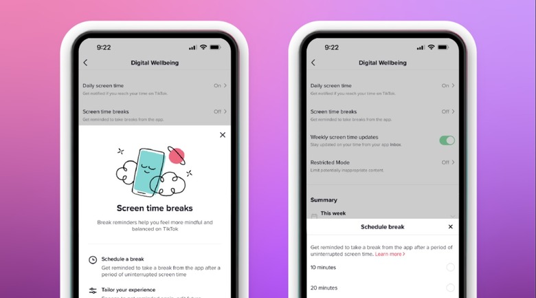 TikTok adds new digital wellbeing features.