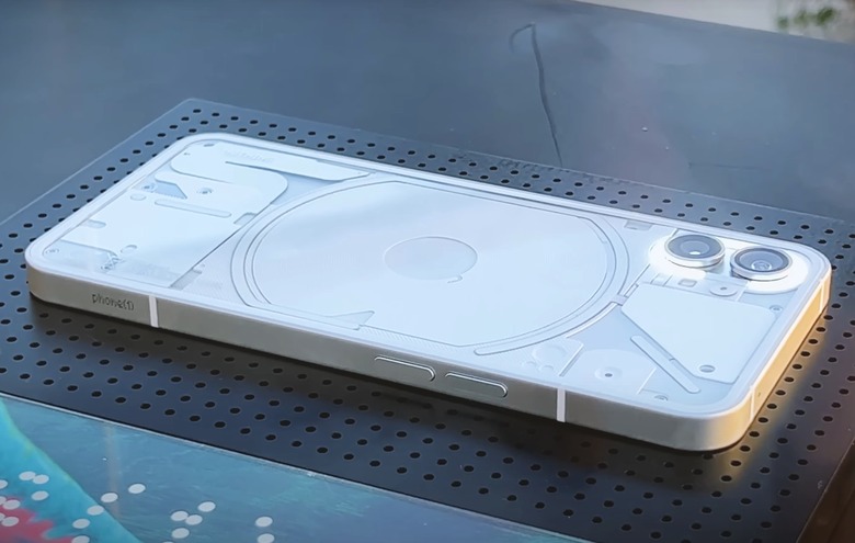 Nothing Phone (1) rear design reveal event.