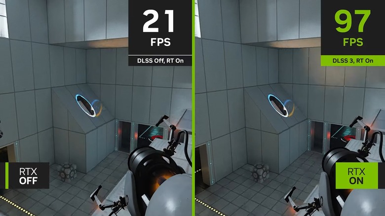 video still showcasing RTX addition to Portal