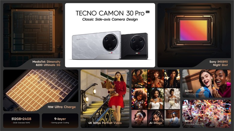 Tecno Camon 30 Series: Main specs.