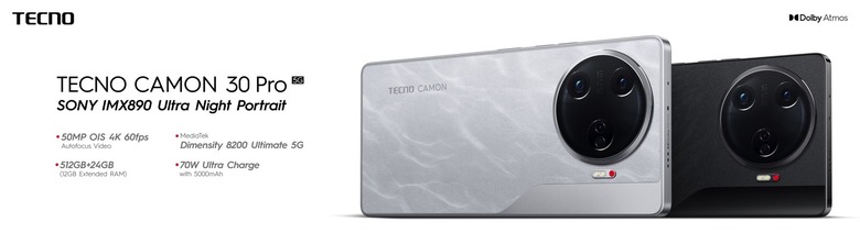 Tecno Camon 30 5G: Camera specs.
