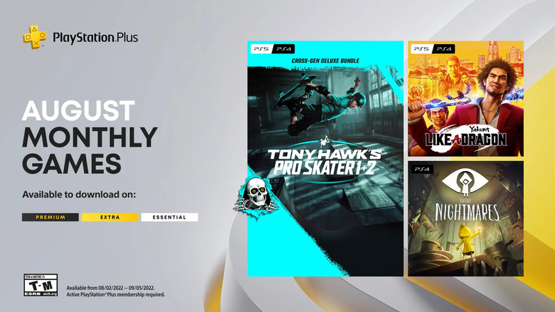 PS Plus free games for August 2022.