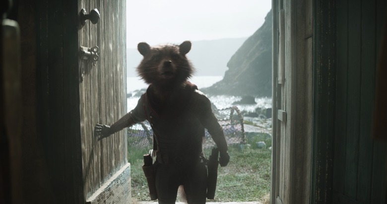 Rocket (Bradley Cooper) in Rocket Endgame.