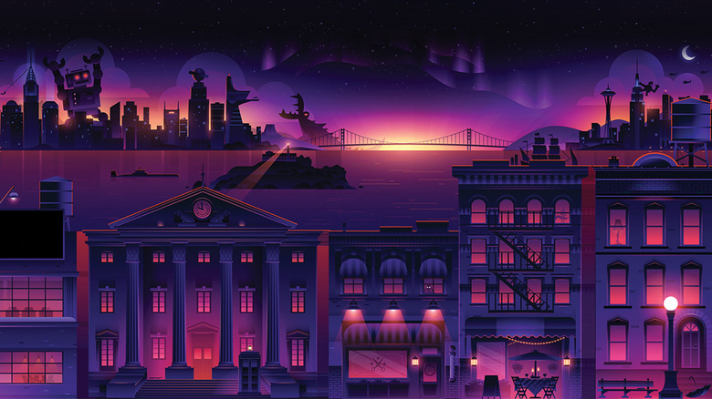 Roku City background.