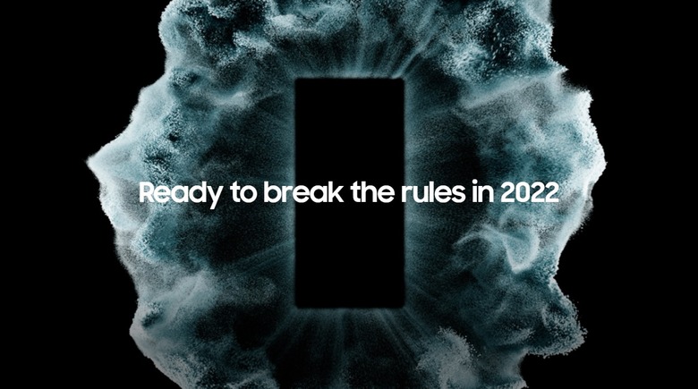 Galaxy S22 Unpacked promo image from Samsung's website.