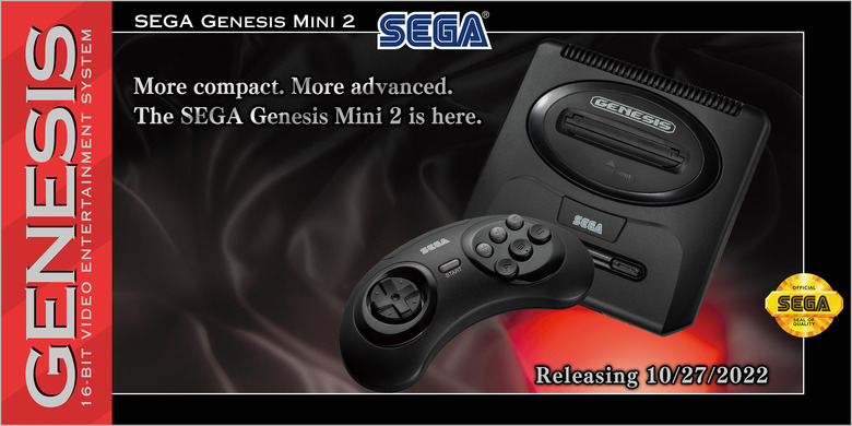 Sega Genesis Mini 2 console.