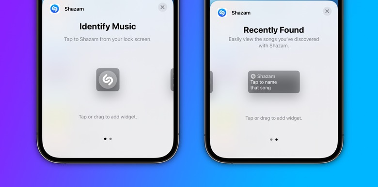 Shazam Lock Screen widget support