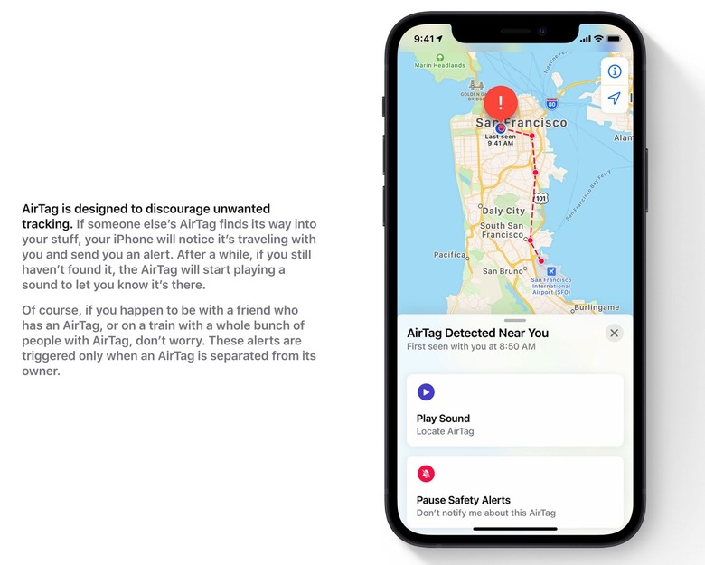 AirTags anti-tracking features