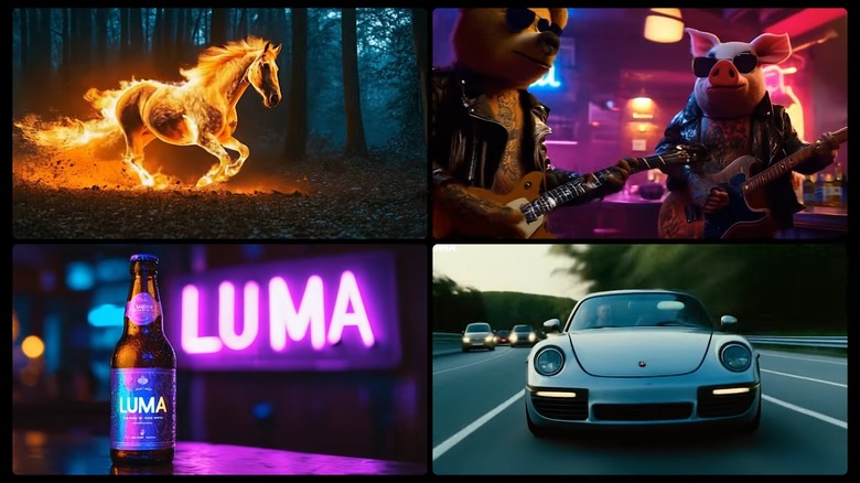 Luma's Dream Machine AI video generator.