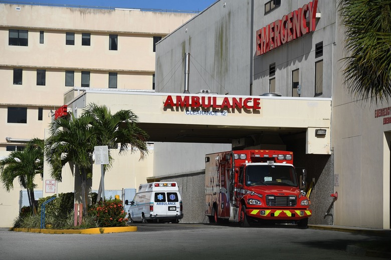 A Refrigerator unit is seen at Broward Health Hospital as Florida's Department of Health on Florida reported 9,446 new cases of COVID-19 on Wednesday and 216 residents deaths on July 29, 2020 in Fort Lauderdale, Florida.