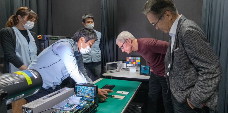 Apple CEO Tim Cook during a trip to Japan