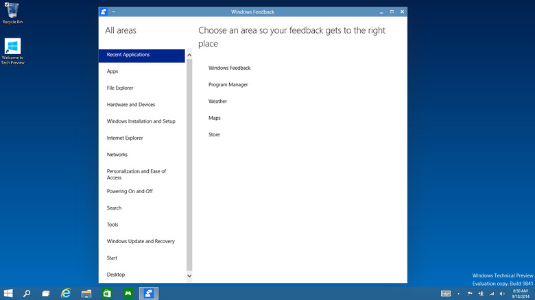 Windows 10 Feedback App