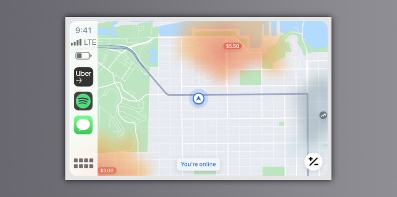 Uber driver app on CarPlay