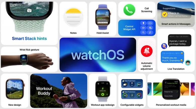 The main watchOS 26 features.