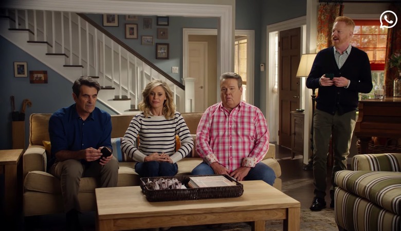 Meta's new WhatsApp ad features some of the cast members of Modern Family.