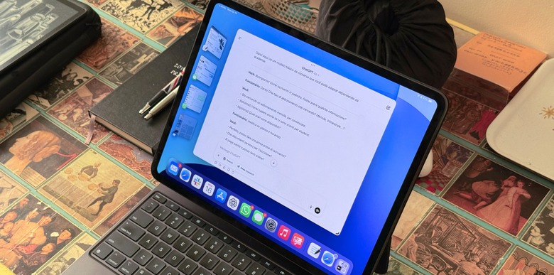 iPad Pro running ChatGPT