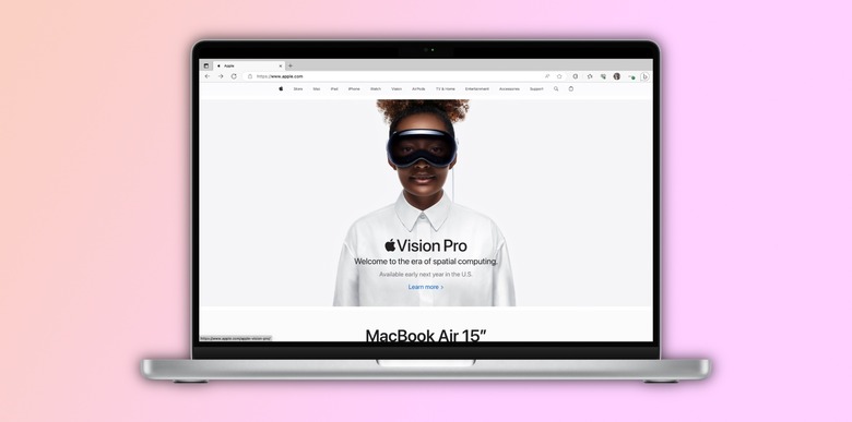 Apple webpage after WWDC 2023 ended