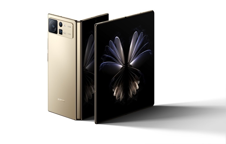 Xiaomi Mix Fold 2 in gold.
