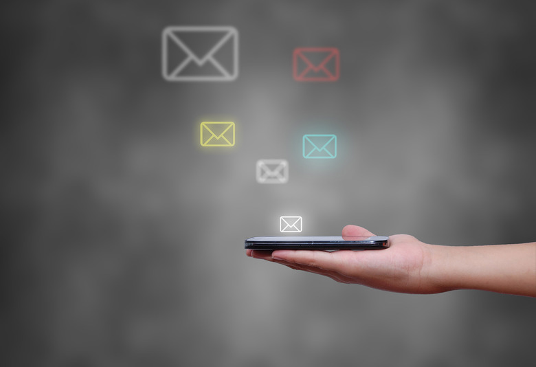 email, email notifications above phone