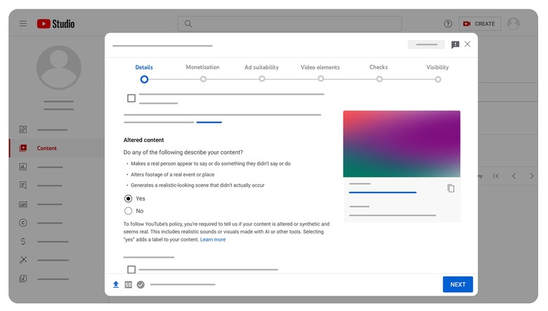 YouTube's new AI disclosure rules.